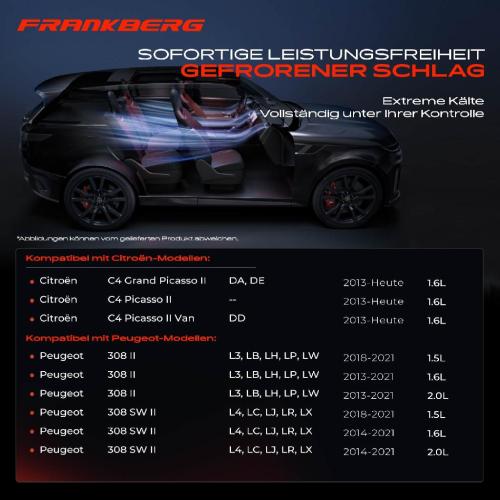 Frankberg 1x Klimakompressor für Peugeot 308 II L3 LB LH LP LW Citroën C4 Bj ab 2013 Bild Frankberg 1x Klimakompressor für Peugeot 308 II L3 LB LH LP LW Citroën C4 Bj ab 2013