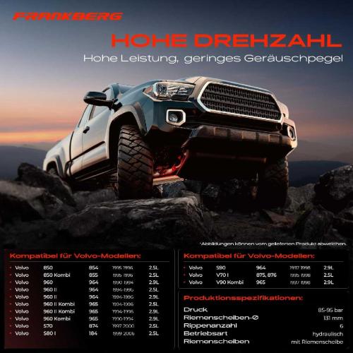 Frankberg 1x Servopumpe hydraulisch für Volvo 850 854 960 964 S70 874 S80 I 184 Bild Frankberg 1x Servopumpe hydraulisch für Volvo 850 854 960 964 S70 874 S80 I 184