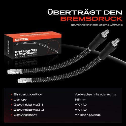 2x Bremsschlauch Bremsschläuche Vorderachse Links oder Rechts für Renault Clio II Thalia I II Twingo II Bild 2x Bremsschlauch Bremsschläuche Vorderachse Links oder Rechts für Renault Clio II Thalia I II Twingo II