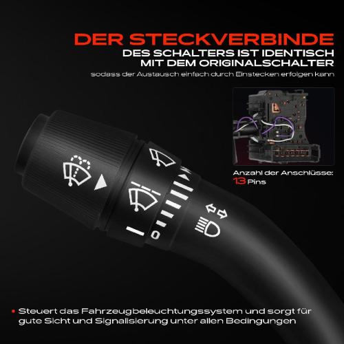 1x Kombischalter Lenkstockschalter für Dacia Logan LS Express FS MCV KS Pick US Bild 1x Kombischalter Lenkstockschalter für Dacia Logan LS Express FS MCV KS Pick US