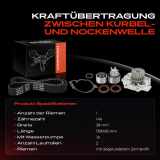 1x Zahnriemensatz Zahnriemen Wasserpumpe für Volvo S80 I 184 XC90 I 275 T6 2.9L