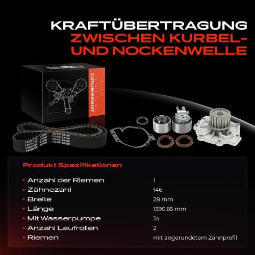 1x Zahnriemensatz Zahnriemen Wasserpumpe für Volvo S80 I 184 XC90 I 275 T6 2.9L Bild 1x Zahnriemensatz Zahnriemen Wasserpumpe für Volvo S80 I 184 XC90 I 275 T6 2.9L