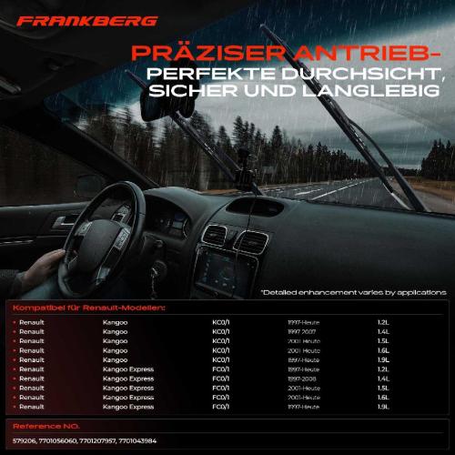 Frankberg 1x Wischermotor Scheibenwischermotor Vorne für Renault Kangoo Express KC0/1 FC0/1 Bild Frankberg 1x Wischermotor Scheibenwischermotor Vorne für Renault Kangoo Express KC0/1 FC0/1