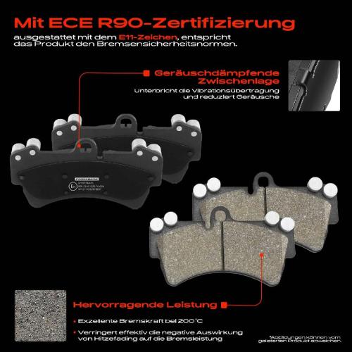 4x Bremsbeläge Vorderachse für VW Touareg 2.5L Audi Q7 Van 4LB 3.0L Porsche Cayenne 2002-2015 Bild 4x Bremsbeläge Vorderachse für VW Touareg 2.5L Audi Q7 Van 4LB 3.0L Porsche Cayenne 2002-2015