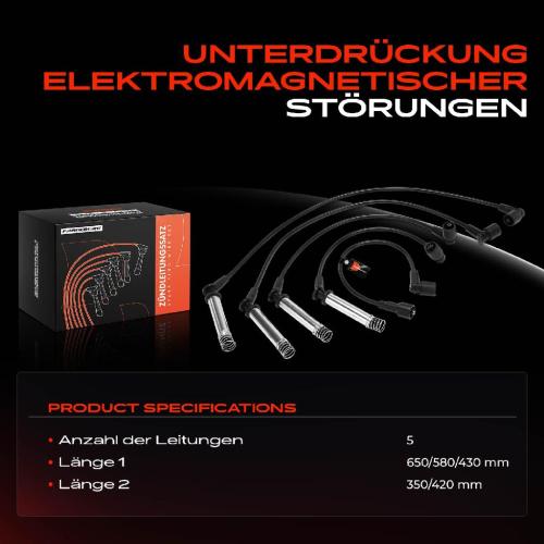 5x Zündleitungssatz Zündkabel für Opel Astra F CC T92 Corsa Kadett E CC T85 Bild 5x Zündleitungssatz Zündkabel für Opel Astra F CC T92 Corsa Kadett E CC T85