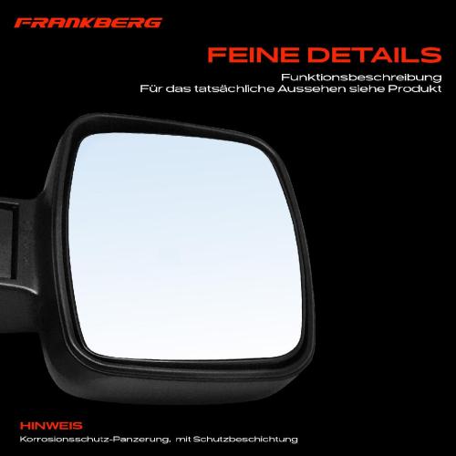 Frankberg 1x Außenspiegel Rechts für Mercedes-Benz Vito Bus Vito Kasten W638 1996-2003 Bild Frankberg 1x Außenspiegel Rechts für Mercedes-Benz Vito Bus Vito Kasten W638 1996-2003