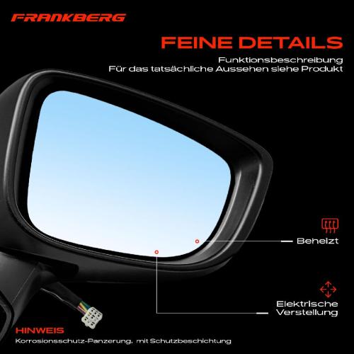 Frankberg 1x Außenspiegel Rechts für Mazda 3 Stufenheck BM BN 1.5L 1.6L 2.0L 2.2L 2013-2019 Bild Frankberg 1x Außenspiegel Rechts für Mazda 3 Stufenheck BM BN 1.5L 1.6L 2.0L 2.2L 2013-2019