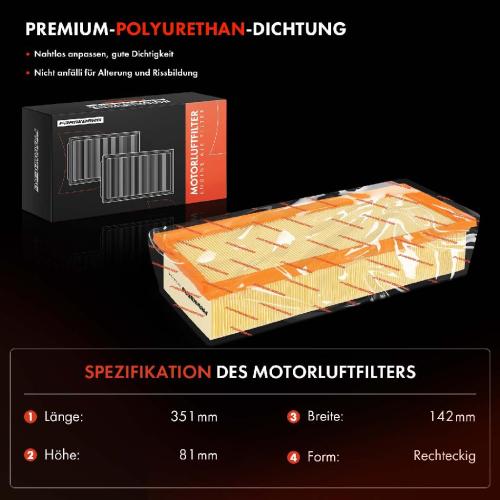2x Luftfilter Filtereinsatz für Citroën C5 II RC III RD C6 Peugeot 407 2.2 HDi Bild 2x Luftfilter Filtereinsatz für Citroën C5 II RC III RD C6 Peugeot 407 2.2 HDi