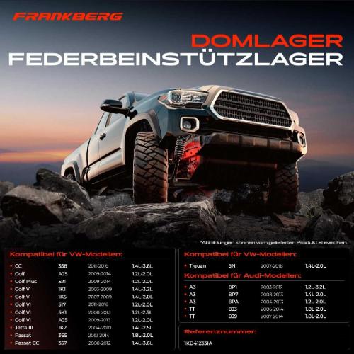 1x Domlager Federbeinstütz lager für VW Golf EOS Audi A3 TT Seat Skoda Bild 1x Domlager Federbeinstütz lager für VW Golf EOS Audi A3 TT Seat Skoda