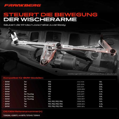 1x Wischergestänge Vorne für BMW 5er F10 F11 7er F01 F02 F03 F04 Bild 1x Wischergestänge Vorne für BMW 5er F10 F11 7er F01 F02 F03 F04