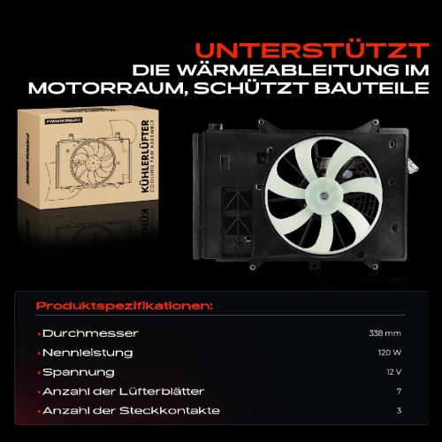 Frankberg 1x Motorkühller Einfachlüfter mit Kühlerlüfterrahmen Mazda CX-3 DK 2.0 SKYACTIV-G Bj ab 2015 Bild Frankberg 1x Motorkühller Einfachlüfter mit Kühlerlüfterrahmen Mazda CX-3 DK 2.0 SKYACTIV-G Bj ab 2015