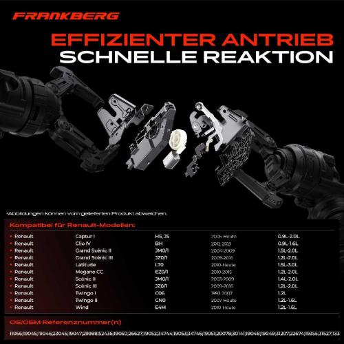 Frankberg 1x Türschloss Fahrzeugheckklappe für Renault Clio 3 4 Megane 2 3 Scenic Twingo Bild Frankberg 1x Türschloss Fahrzeugheckklappe für Renault Clio 3 4 Megane 2 3 Scenic Twingo