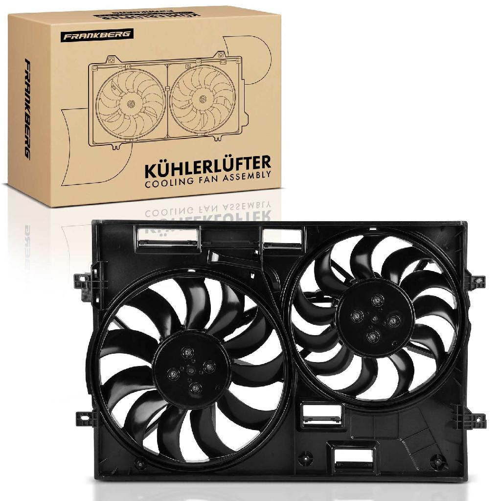 Frankberg 1x Motorkühller Doppellüfter mit Kühlerlüfterrahmen VW Golf 7 5G Passat Tiguan Audi A3 Q2 Q3