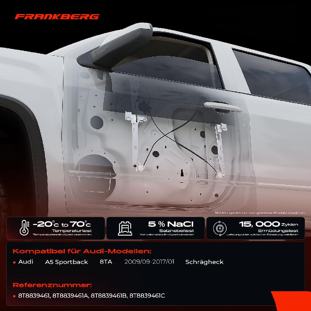 1x Fensterheber Hinten Links für Audi A5 Sportback 8TA