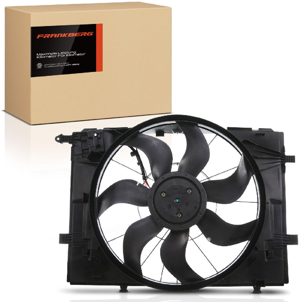 Frankberg 1x Motorkühller Einfachlüfter mit Kühlerlüfterrahmen Mercedes-Benz C-Klasse W205 E-Klasse W213 GLC X253