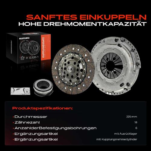 Frankberg 1x Kupplungssatz für Citroën C2 C3 I C4 Coupe Stufenheck C5 II Break III Xsara Picasso Peugeot Bild Frankberg 1x Kupplungssatz für Citroën C2 C3 I C4 Coupe Stufenheck C5 II Break III Xsara Picasso Peugeot