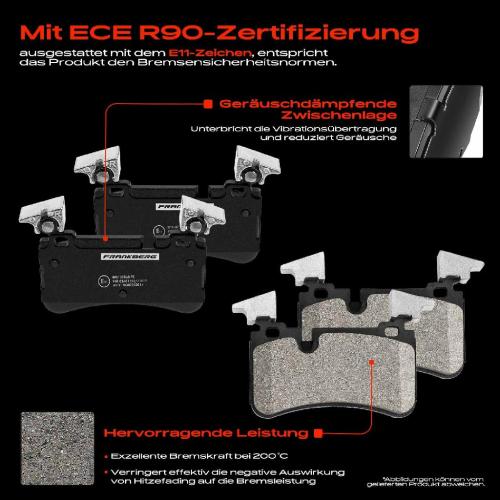 4x Bremsbeläge Hinterachse für Mercedes-Benz W204 C204 S204 C218 X218 W212 S212 X166 2008-2019 Bild 4x Bremsbeläge Hinterachse für Mercedes-Benz W204 C204 S204 C218 X218 W212 S212 X166 2008-2019