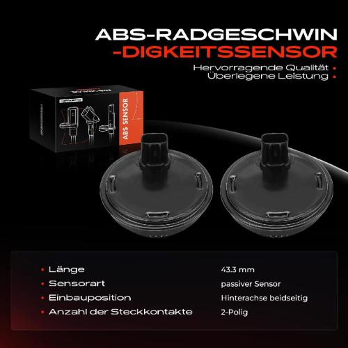 Frankberg 2x ABS Sensor Hinterachse beidseitig für Toyota Aurion Avalon Stufenheck Camry 3.5L 2.0L 2.4L 3.0L 2001-2014 Bild Frankberg 2x ABS Sensor Hinterachse beidseitig für Toyota Aurion Avalon Stufenheck Camry 3.5L 2.0L 2.4L 3.0L 2001-2014