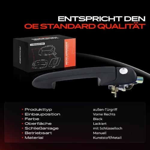 1x Türgriff Vorne Rechts außen für Fiat Brava 182 1.2L 1.4L 1.6L 1.8L 1.9L 1995-2002 Bild 1x Türgriff Vorne Rechts außen für Fiat Brava 182 1.2L 1.4L 1.6L 1.8L 1.9L 1995-2002