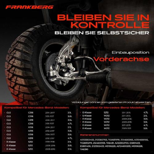 2x Spurstangenkopf Vorderachse für Mercedes-Benz CLS C218 CLS Shooting Brake X218 E-Klasse W212 Bild 2x Spurstangenkopf Vorderachse für Mercedes-Benz CLS C218 CLS Shooting Brake X218 E-Klasse W212