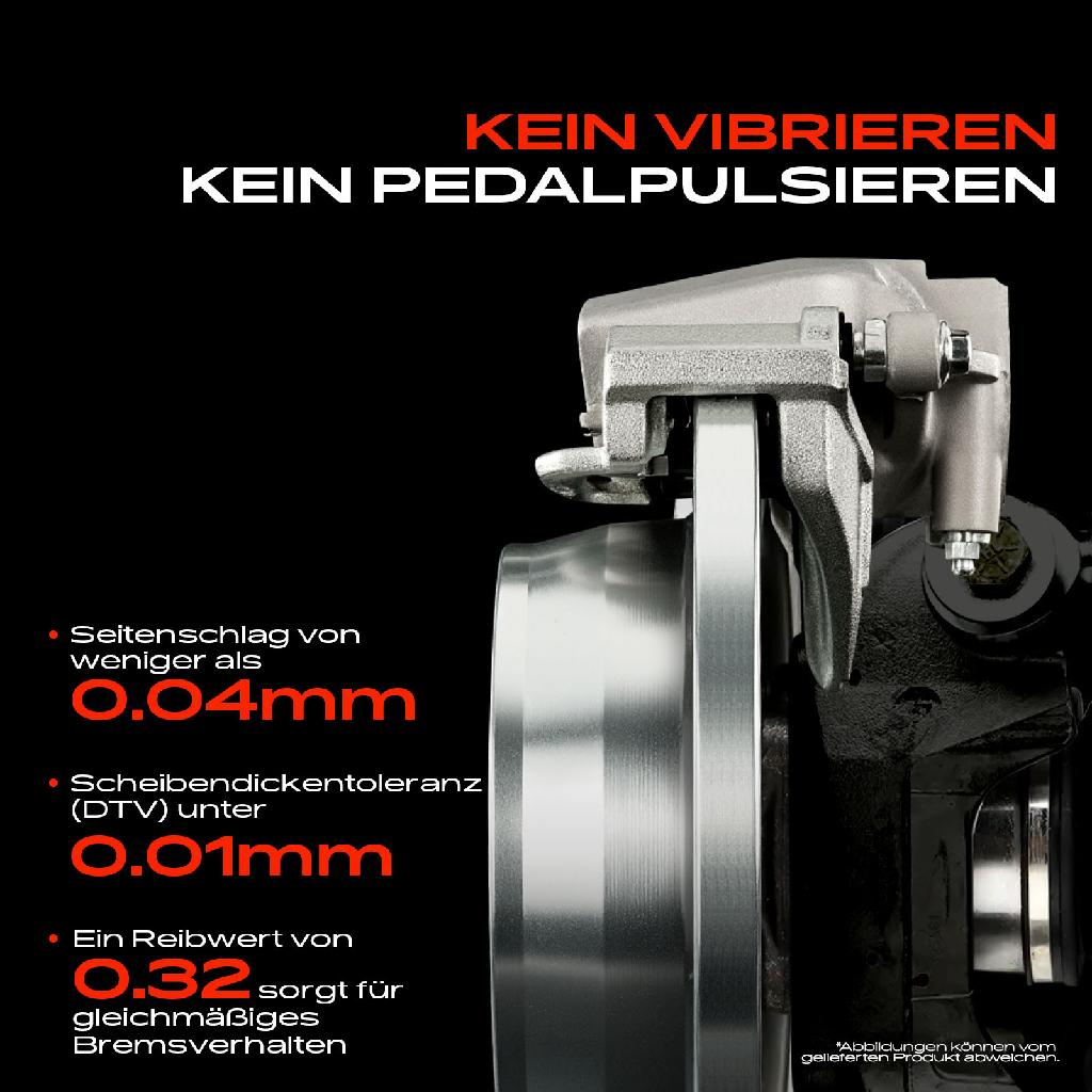 2x Bremsscheiben Hinterachse für MINI Mini Mini Cabriolet R56 R57 R55 R58 R59 2006-2015