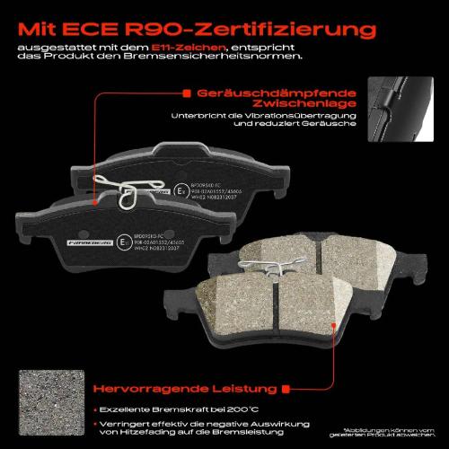 4x Bremsbeläge Hinterachse für Opel Vectra C Caravan CC Renault Laguna Coupe III Grandtour Bild 4x Bremsbeläge Hinterachse für Opel Vectra C Caravan CC Renault Laguna Coupe III Grandtour