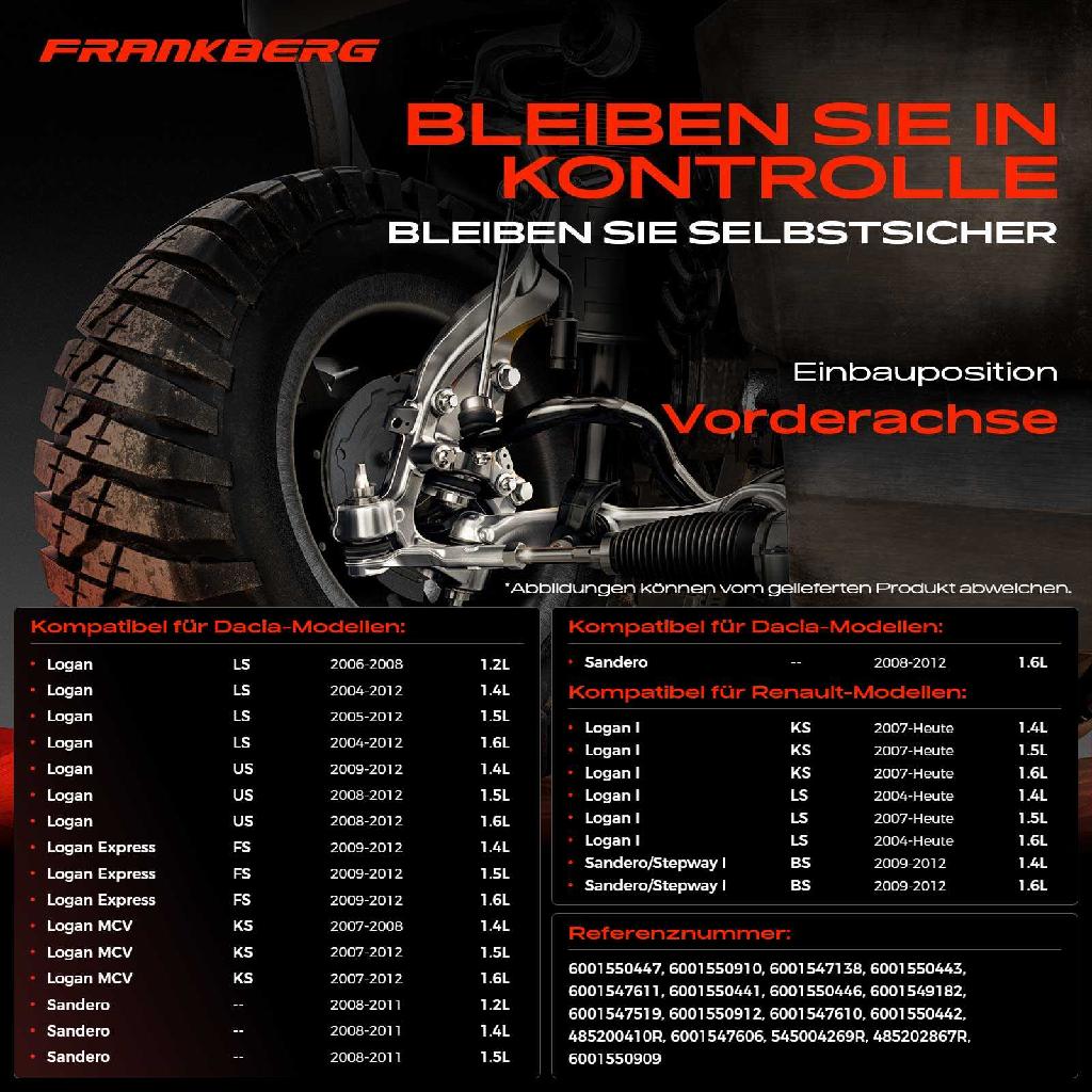 1x Querlenker Satz Vorderachse für Dacia Logan Express MCV Pick-up Sandero Renault I Kombi Sandero/Stepway