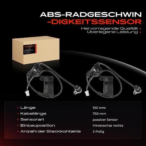 2x ABS Sensor Hinten Rechts für Hyundai Sonata IV XG KIA Magentis 2.0L 2.4L 2.5L 2.7L 3.0L 1998-2005 Bild 2x ABS Sensor Hinten Rechts für Hyundai Sonata IV XG KIA Magentis 2.0L 2.4L 2.5L 2.7L 3.0L 1998-2005