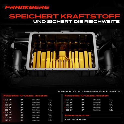 Frankberg 1x Kraftstofftank Kraftstoffbehälter für Mazda 323 C V BA 1.3L-2.0L Bild Frankberg 1x Kraftstofftank Kraftstoffbehälter für Mazda 323 C V BA 1.3L-2.0L