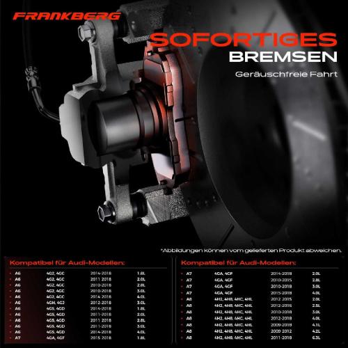 4x Bremsbeläge Vorderachse für Audi A6 Allroad Avant A7 Sportback A8 4G2 4GC 2009-2018 Bild 4x Bremsbeläge Vorderachse für Audi A6 Allroad Avant A7 Sportback A8 4G2 4GC 2009-2018