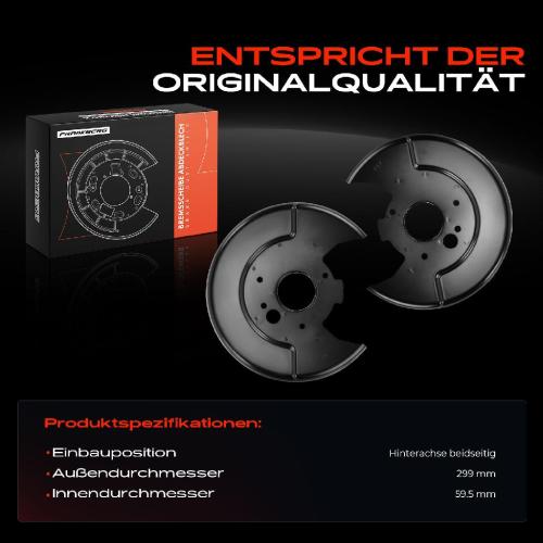 2x Ankerblech Bremsscheibe Hinterachse Beidseitig für Nissan Primera Hatchback Kombi P12 2002-2008 Bild 2x Ankerblech Bremsscheibe Hinterachse Beidseitig für Nissan Primera Hatchback Kombi P12 2002-2008