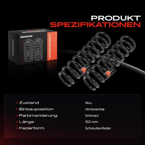 2x Fahrwerksfeder Hinterachse für Mitsubishi Outlander I CUW 2.0L 2.4L 2003-2007 Bild 2x Fahrwerksfeder Hinterachse für Mitsubishi Outlander I CUW 2.0L 2.4L 2003-2007