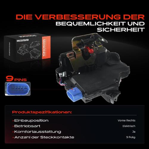 1x Türschloss Vorne Rechts für Audi A3 Sportback A8 1.6L 1.9L 2.0L 3.2L 2.8L 3.0L 3.1L 3.7L 3.9L 2003-2010 Bild 1x Türschloss Vorne Rechts für Audi A3 Sportback A8 1.6L 1.9L 2.0L 3.2L 2.8L 3.0L 3.1L 3.7L 3.9L 2003-2010