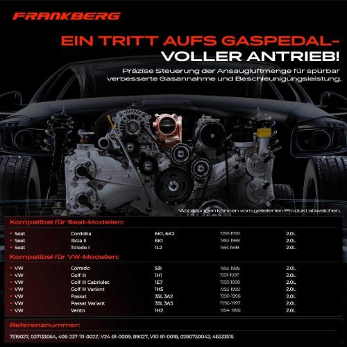 Frankberg 1x Drosselklappe Drosselklappenstutzen für VW Corrado Golf III Passat Vento Seat Cordoba 2.0L Bild Frankberg 1x Drosselklappe Drosselklappenstutzen für VW Corrado Golf III Passat Vento Seat Cordoba 2.0L