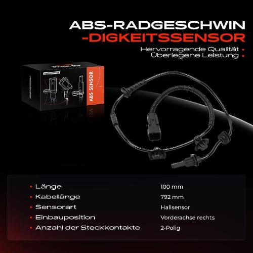 Frankberg 1x ABS Sensor Vorderachse rechts für KIA Picanto JA 1.0L 1.2L Bj ab 2017 Bild Frankberg 1x ABS Sensor Vorderachse rechts für KIA Picanto JA 1.0L 1.2L Bj ab 2017