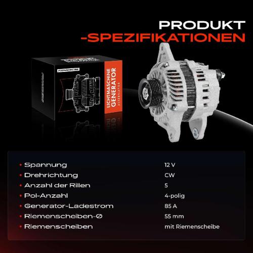 1x Lichtmaschine Generator für Mitsubishi Colt VI Lancer VIII Smart Forfour 454 Bild 1x Lichtmaschine Generator für Mitsubishi Colt VI Lancer VIII Smart Forfour 454