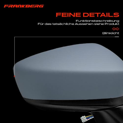 Frankberg 1x Außenspiegel Rechts für Mazda 3 Stufenheck BM BN 1.5L 1.6L 2.0L 2.2L 2013-2019 Bild Frankberg 1x Außenspiegel Rechts für Mazda 3 Stufenheck BM BN 1.5L 1.6L 2.0L 2.2L 2013-2019