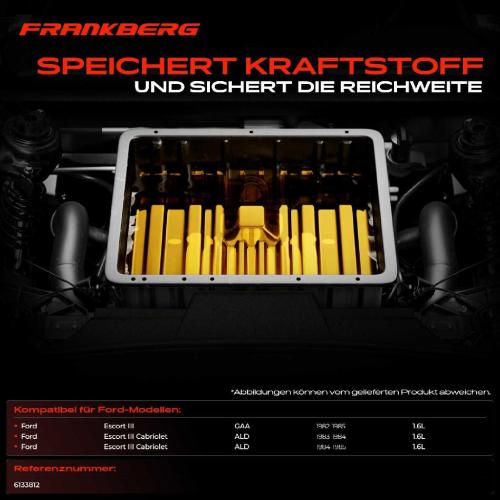 Frankberg 1x Kraftstofftank Kraftstoffbehälter für Ford Escort III Cabriolet GAA ALD 1.6L Bild Frankberg 1x Kraftstofftank Kraftstoffbehälter für Ford Escort III Cabriolet GAA ALD 1.6L