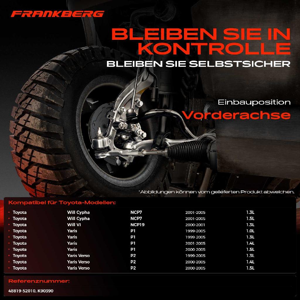 2x Koppelstange Vorderachse für Toyota Will Cypha VI Yaris Verso Van 1.3L 1.5L 1.0L 1.4L 1999-2005