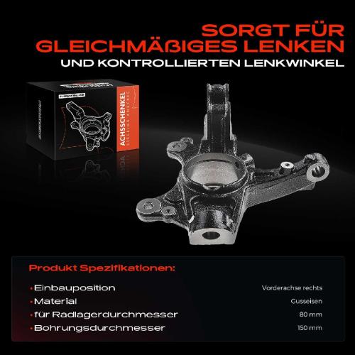 Frankberg 1x Achsschenkel Radaufhängung Vorderachse Rechts für Citroën C4 Picasso Peugeot 308 Opel Bild Frankberg 1x Achsschenkel Radaufhängung Vorderachse Rechts für Citroën C4 Picasso Peugeot 308 Opel