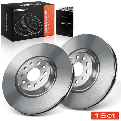 Frankberg 2x Bremsscheiben Vorderachse für VW Golf Alltrack VIII VII Van Variant Passat Tiguan Allspace Bild Frankberg 2x Bremsscheiben Vorderachse für VW Golf Alltrack VIII VII Van Variant Passat Tiguan Allspace