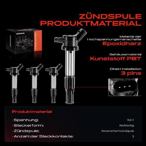 4x Zündmodul Zündspule für Chevrolet Epica KL1 2.0L 2.5L 2006-2011 Bild 4x Zündmodul Zündspule für Chevrolet Epica KL1 2.0L 2.5L 2006-2011