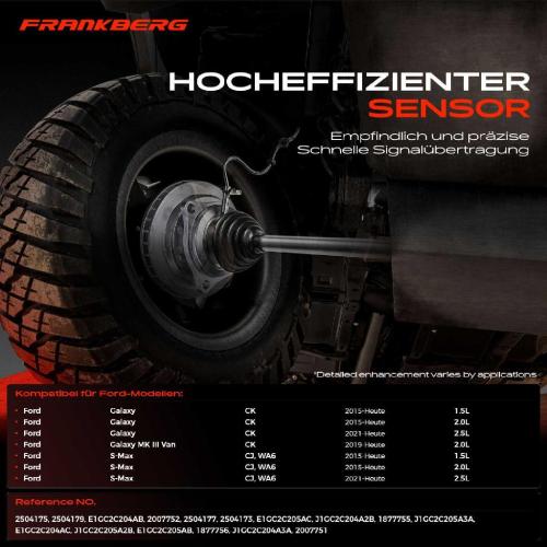 Frankberg 2x ABS Sensor Vorderachse beidseitig für Ford Galaxy CK Galaxy MK III Van S-Max CJ WA6 1.5L Bj ab 2015 Bild Frankberg 2x ABS Sensor Vorderachse beidseitig für Ford Galaxy CK Galaxy MK III Van S-Max CJ WA6 1.5L Bj ab 2015