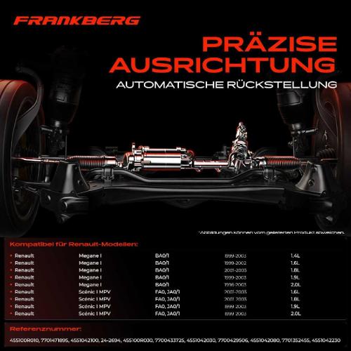 1x Lenkgetriebe Servolenkgetriebe für Renault Megane I BA0/1 EA0/1 Scénic I JA0/1 Bild 1x Lenkgetriebe Servolenkgetriebe für Renault Megane I BA0/1 EA0/1 Scénic I JA0/1