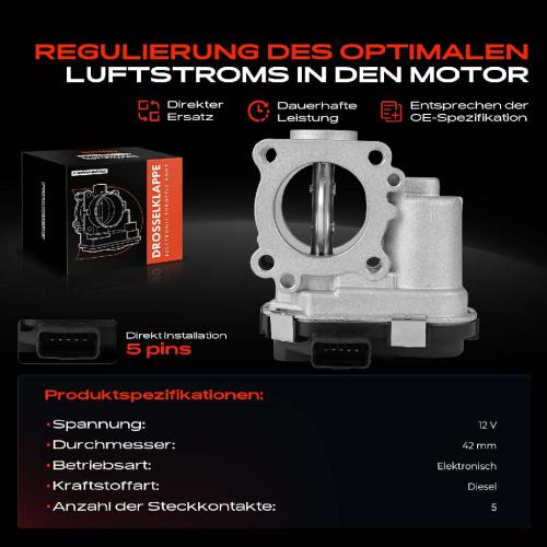 1x Drosselklappe Drosselklappenstutzen für Ford Focus B-Max Citroën C3 Peugeot 207 Bild 1x Drosselklappe Drosselklappenstutzen für Ford Focus B-Max Citroën C3 Peugeot 207