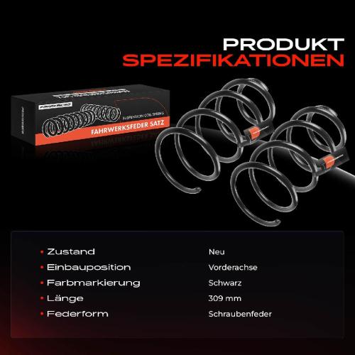 2x Fahrwerksfeder Vorderachse für MINI Mini R56 Mini Clubman R55 R58 Roadster R59 2006-2015 Bild 2x Fahrwerksfeder Vorderachse für MINI Mini R56 Mini Clubman R55 R58 Roadster R59 2006-2015