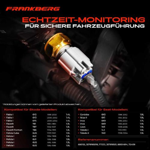 Frankberg 1x Sensor Kühlmitteltemperatur für VW Golf III 1H Polo Seat Ibiza II Skoda Fabia I Bild Frankberg 1x Sensor Kühlmitteltemperatur für VW Golf III 1H Polo Seat Ibiza II Skoda Fabia I