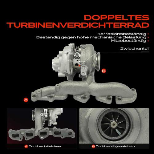 1x Turbolader Abgaskrümmer Einheit für VW Passat Tiguan Touran Audi A4 Avant A5 Cabriolet Sportback Seat Skoda Bild 1x Turbolader Abgaskrümmer Einheit für VW Passat Tiguan Touran Audi A4 Avant A5 Cabriolet Sportback Seat Skoda