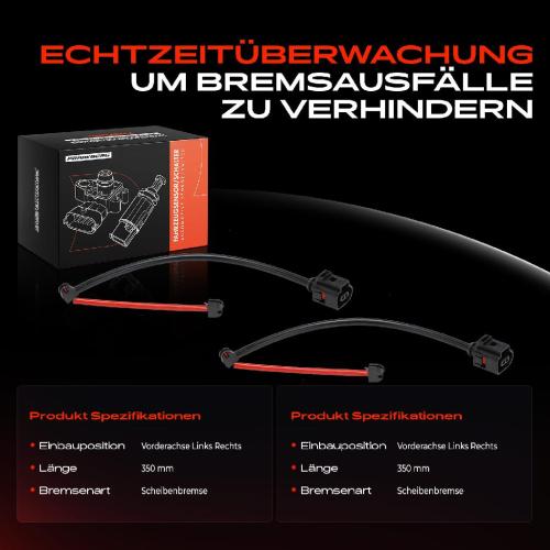 2x Warnkontakt Bremsbelagverschleiß Vorderachse für Porsche 718 Boxster 911 Cayman 992 Bild 2x Warnkontakt Bremsbelagverschleiß Vorderachse für Porsche 718 Boxster 911 Cayman 992