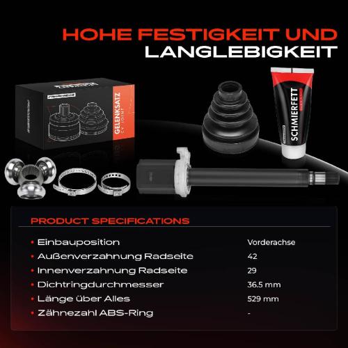 1x Antriebswelle Gelenksatz Vorderachse Rechts für VW Crafter MAN TGE 2.0L Bj ab 2016 Bild 1x Antriebswelle Gelenksatz Vorderachse Rechts für VW Crafter MAN TGE 2.0L Bj ab 2016